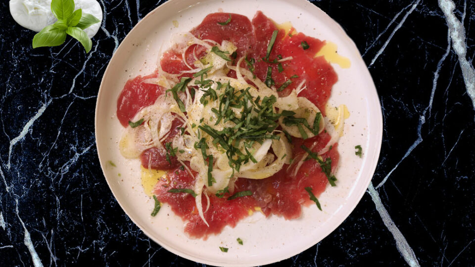 Recettes Carpaccio De Thon Et Sa Creme De Burrata